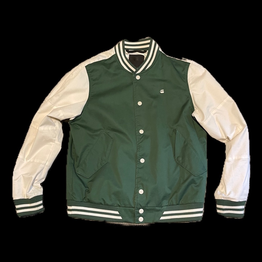 G-Star Green & Off white Varsity Jacket